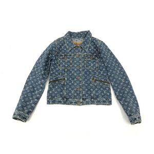 Louis Vuitton Blue Logo Monogram Denim Jacket